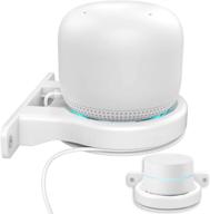 🔌 google wifi wall mount shelf for google nest wifi router and system - abs bracket holder with built-in cable management (white) logo