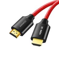 🔴 annnwzzd 8k hdmi cable - high speed hdmi 2.1 cable, 48gbps, 8k@60hz (7680x4320), 4:4:4 hdr, hdcp 2.2, earc - ideal for ps4, xbox - 3ft length, vibrant red logo