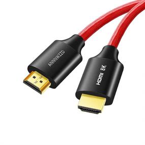 img 4 attached to 🔴 ANNNWZZD 8K HDMI Cable - High Speed HDMI 2.1 Cable, 48Gbps, 8K@60Hz (7680x4320), 4:4:4 HDR, HDCP 2.2, eARC - Ideal for PS4, Xbox - 3ft Length, Vibrant RED