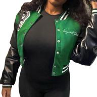 varsity cropped baseball streetwear fashion women's clothing and coats, jackets & vests logo