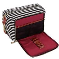 👜 baosha xs-04 canvas travel toiletry bag for women - black dopp case kit: perfect organizer for ladies' essentials logo