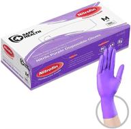 🧤 heavy duty 4.5 mil nitrofin violet nitrile disposable gloves for daily housework - safe health, phthalate-latex-powder free logo