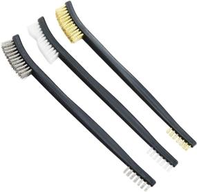 img 4 attached to 🧹 Versatile 3 Pcs Wire Brush Set for Effective Rust and Slag Cleaning - Ideal for Coffee Grinder, Engine, Kitchen, and Mechanical Equipment