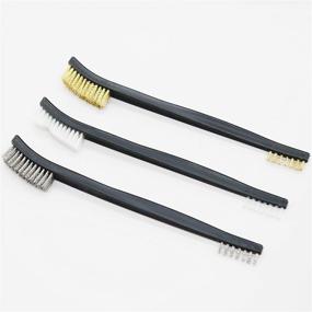 img 3 attached to 🧹 Versatile 3 Pcs Wire Brush Set for Effective Rust and Slag Cleaning - Ideal for Coffee Grinder, Engine, Kitchen, and Mechanical Equipment