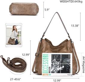 img 3 attached to 👜 KL928 Женские сумки и кошельки: Стильные плечевые сумки "хобо" с верхней ручкой для женщин