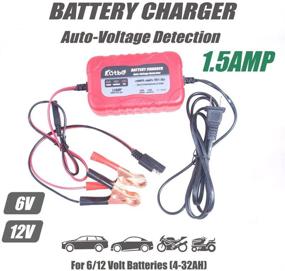 img 3 attached to ⚡ Katbo Автоматическое зарядное устройство для батареи поддержки - 6V 12V Умное для автомобиля мотоцикла газонокосилки квадроциклы дом на колесах - AGM Гель Свинцово-кислотные аккумуляторы