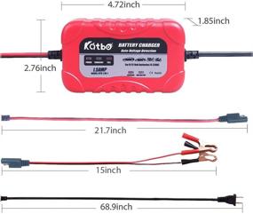 img 2 attached to ⚡ Katbo Автоматическое зарядное устройство для батареи поддержки - 6V 12V Умное для автомобиля мотоцикла газонокосилки квадроциклы дом на колесах - AGM Гель Свинцово-кислотные аккумуляторы