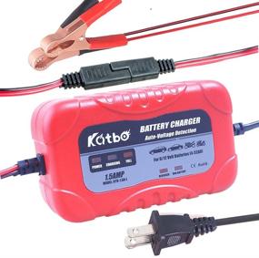 img 4 attached to ⚡ Katbo Автоматическое зарядное устройство для батареи поддержки - 6V 12V Умное для автомобиля мотоцикла газонокосилки квадроциклы дом на колесах - AGM Гель Свинцово-кислотные аккумуляторы