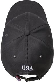 img 2 attached to 🧢 Adjustable USA Baseball Cap | American Flag Hat for Men and Women | Low Profile Plain Dad Hat | Outdoor Ball Cap