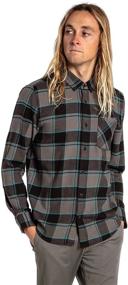 img 3 attached to Мужская рубашка Volcom Caden Sleeve Flannel в отбеленном цвете - оптимизирована для SEO.