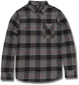 img 2 attached to Мужская рубашка Volcom Caden Sleeve Flannel в отбеленном цвете - оптимизирована для SEO.