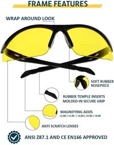 img 2 attached to 👓 Bifocal Safety Glasses SB 9000 Yellow: Ideal Occupational Health & Safety Products for Enhanced Protection