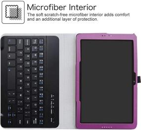 img 1 attached to 💜 LiuShan Detachable Wireless Keyboard Case for AT&T Primetime Tablet – Purple