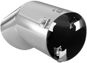 img 2 attached to Stainless Steel Exhaust Tip for 2.75-3 Inch Exhaust Tail Pipes - Chrome Finish Car Muffler Tips