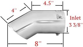 img 3 attached to Stainless Steel Exhaust Tip for 2.75-3 Inch Exhaust Tail Pipes - Chrome Finish Car Muffler Tips