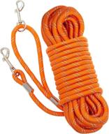 🐾 reflective training long dog leash - nylon rope lead for walking, hunting, camping, running - 30ft, 50ft heavy duty check cord - easy control for small, medium, large dogs логотип