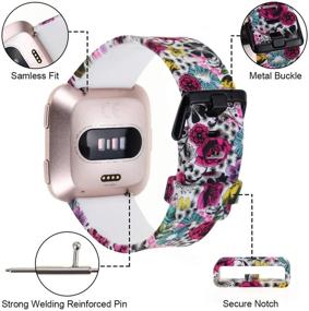 img 1 attached to Ремешки для Fitbit Versa 2 / Versa Lite / Versa Special Edition - спортивный материал, дышащие ремешки для умных фитнес-часов Fitbit Versa 2 - женщины и мужчины, размеры S и L