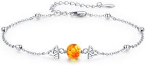 img 4 attached to Sterling Silver Celtic Bracelet with Amber Knot: Adjustable Irish Jewelry Gift for Women, Girls - Perfect for Christmas, Birthdays!