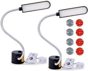 img 4 attached to Enhance Your Workstation: EVISWIY Sewing Machine Light LED Lighting (30LEDs) 6 Watt - 2 Pack, with Flexible Gooseneck Arm and Magnetic Mounting Base
