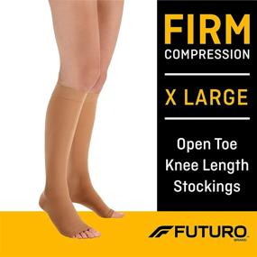 img 3 attached to 🧦 Futuro Unisex XL Open Toe Stocking, 20-30 mm/Hg Firm Compression, Relieves Symptoms of Mild Varicose Veins