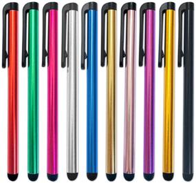 img 4 attached to 🖊️ 10-Pack Stylus Pen Set - Universal Capacitive Touch Screen Styli for iPad iPhone 6s 7s 8 Plus Kindle Samsung Galaxy Note S6 Edge S8 Plus Tablet, 10 Vibrant Colors