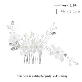 img 2 attached to Unicra Silver Wedding Accessories Bridesmaids