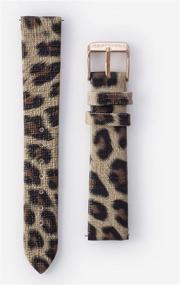 img 3 attached to Улучшите ваше часовое изделие с ремешком для часов Wristology Leopard Leather 18 мм 🐆 - удобный быстроразъем, унисекс-распечатокожий ремешок.