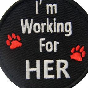 img 3 attached to 🐾 Enhance Your Service Dog's Working Attire with Embroidered Emblem Fastener Patch: Vests/Harnesses with Hook & Loop