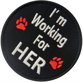 img 2 attached to 🐾 Enhance Your Service Dog's Working Attire with Embroidered Emblem Fastener Patch: Vests/Harnesses with Hook & Loop