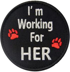 img 4 attached to 🐾 Enhance Your Service Dog's Working Attire with Embroidered Emblem Fastener Patch: Vests/Harnesses with Hook & Loop