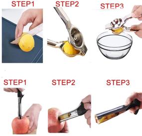 img 1 attached to 🍋 Yamesu 4-Piece Kitchen Gadget Bundle: Pineapple Corer Peeler Slicer, Lemon Press Squeezer, Apple Corer Remover, Jalapeno Pepper Corer - Essential Tools for Efficient Food Prep