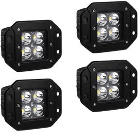 img 4 attached to 🚗 YITAMOTOR Flush Mount LED Light Bar Set 4Pcs 20W 4Inch Spot Offroad Led Light Pods for Vehicle, Waterproof Driving Fog Lights, Boat and Truck Lighting - Compatible with Tacoma Bumper, ATV, UTV, 12V