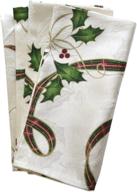 🎄 lenox 7276napna4mlt holiday nouveau ribbon collection: set of 4 elegant white napkins logo