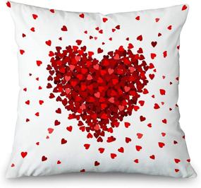 img 4 attached to Toobaso Valentines Red Heart Pillow Decorative Valentine
