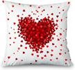 toobaso valentines red heart pillow decorative valentine logo