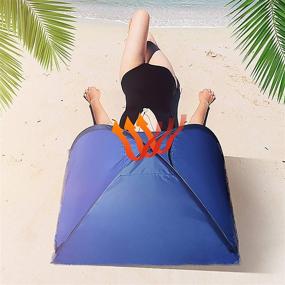 img 2 attached to 🏖️ Compact Sun Shelter – Portable Pop Up Tent for Beach, Camping, Indoor Sleeping, Small Pet, Office Use – Instant Sun Shade Canopy with Phone Stand