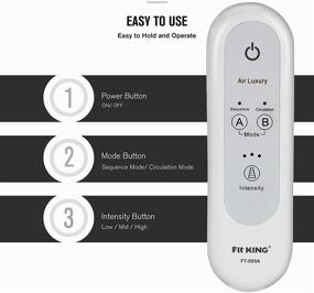 img 1 attached to 🦵 FIT KING Leg Massager: Air Compression Foot and Calf Massager with Handheld Controller - Boost Circulation and Relieve Discomfort (2 Modes, 3 Intensities, 2 Extensions)