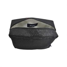 img 2 attached to 💼 NGIL Travel Cosmetic Bag in Stylish Black Glitter