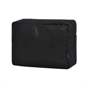 img 4 attached to 💼 NGIL Travel Cosmetic Bag in Stylish Black Glitter