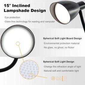 img 2 attached to 🔦 BOHON LED Desk Lamp with Eye-Caring Technology: Reading Light with 3 Color Modes, 10 Brightness Levels, USB Power, Study Book Clamp, 360° Flexible Clip-on Night Light for Headboard, Bedroom, and Office