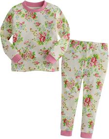 img 4 attached to 🐇 VAENAIT BABY Kids Toddler Junior Girls Flower Rabbit Easter Sleepwear Pajamas Set of 2