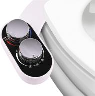 tophoniex non-electric bidet toilet seat attachment with cold and hot water spray - mechanical self cleaning nozzle, pressure controls included logo