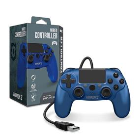 img 4 attached to Armor3 Wired Game Controller PS4 Blue