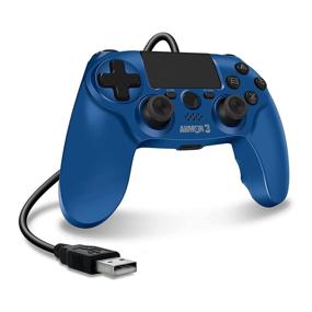img 1 attached to Armor3 Wired Game Controller PS4 Blue
