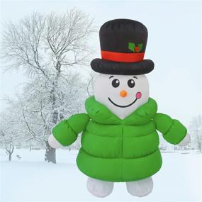 img 4 attached to 🎅 GOOSH 6 FT Christmas Inflatable Snowman with LED Lights - Outdoor Yard Decoration Clearance for Holiday, Christmas, Party, Yard, and Garden