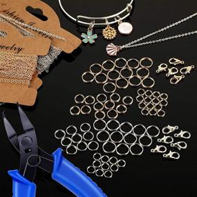 img 1 attached to 📿 Complete 283-Piece Jewelry Making Kit: Stainless Steel Chain, Split Jump Rings, Lobster Clasps, Pliers for DIY Earrings, Bracelets, Necklaces, Anklets