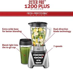 img 2 attached to 🥤 Oster Blender Pro 1200 - Glass Jar, 24-Ounce Smoothie Cup - Brushed Nickel