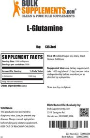 img 3 attached to 💪 BulkSupplements.com L-Glutamine BCAA Powder - Glutamine Supplement, 1 Kilogram (2.2 lbs)