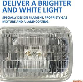 img 1 attached to 🔦 Sylvania H6054 SilverStar High Performance Halogen Sealed Beam Headlight, 142x200 Size, White, H6054ST.BX