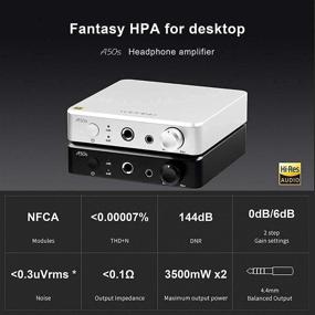 img 3 attached to 🎧 Topping A50s HiFi Усилитель для наушников Преамп NFCA 3500 мВт х 3500 мВт - 6,35 мм и 4,4 мм сбалансированный выходной разъем - Серебристый